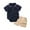 Dark Blue, variant on LNMQLPDBS Toddler Boy Sets Solid Color Button Down Lapel Pullover Shirts Romper Bodysuit Tops & Solid Shorts with Pockets 2pcs Outfits Baby Boy Clothes 6-9 Months Kids Gentlemen Style Suits