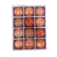 thumbnail image 7 of CHGBMOK Christmas Balls Ornaments Xmas Tree Hanging Decoration Glittery 12pc 2.36in New Year Holiday Party Baubles Set Orange, 7 of 7