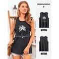 thumbnail image 3 of STARVNC Women Coconut Tree Printed Crew Neck Sleeveless Tank Top, 3 of 7