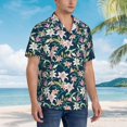 thumbnail image 5 of Daiia Lilies Flowers Hawaiian Shirt for Men Gentle Cotton Regular Short Sleeve Casual-3X-Large, 5 of 9