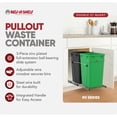 thumbnail image 3 of Rev-A-Shelf RV-15KD-1918C-S Double 27 Quart Sliding Pullout Waste Containers, Green/Black, 3 of 11
