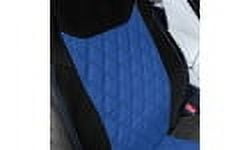 FH Group Ultra Modern Quilted Leatherette Car Seat Covers, Universal Fit Blue Full Set with Air Freshener