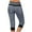 Dark Gray, variant on Diufon Capris Pants for Women High Waist Drawstring Pants Summer Trendy Color Block Legging Pants