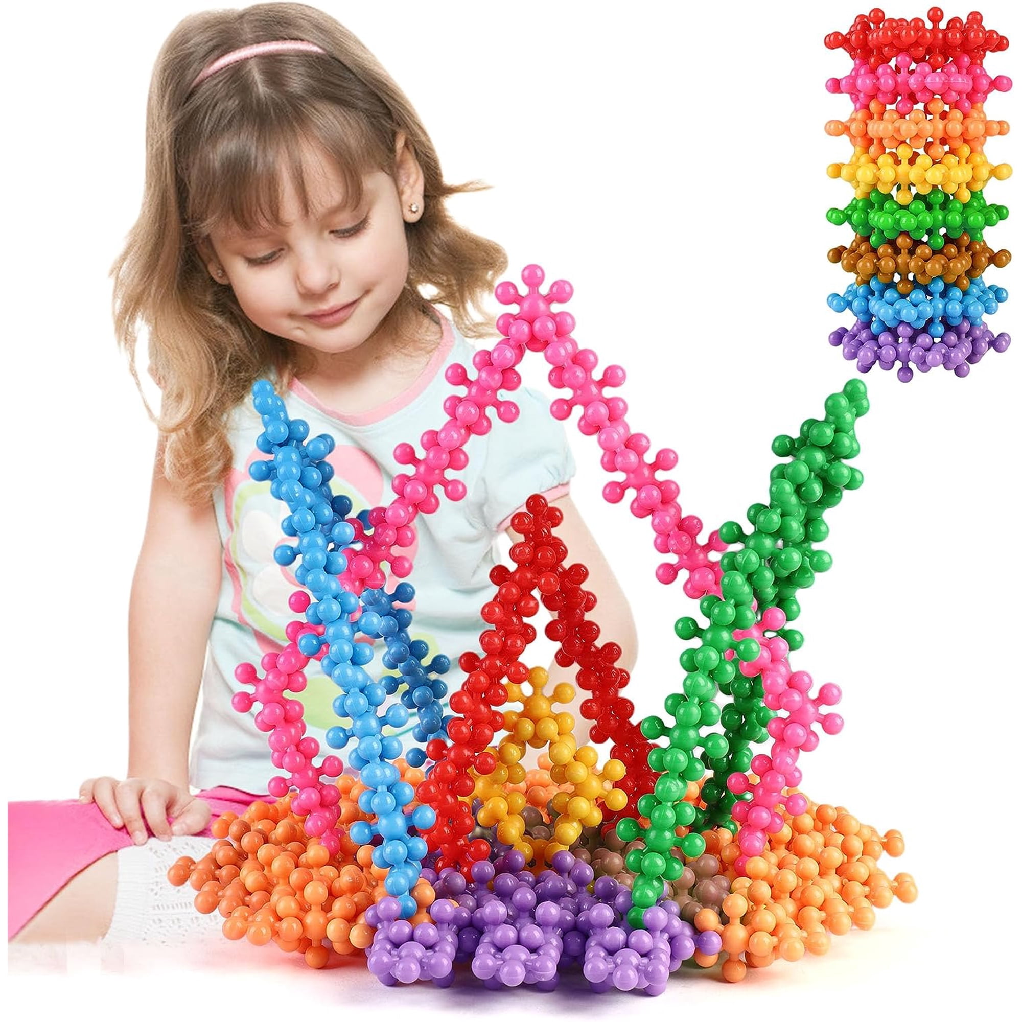 200 PCS Interlocking Building Blocks, Kids STEM Educational Discs Toys, Safe Plastic Creative Construction Set for Preschool Boys & Girls 3+
