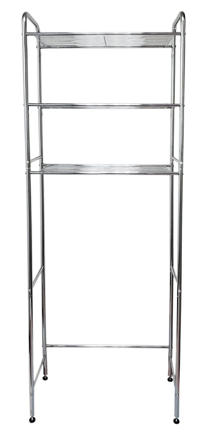 Era Nautical Over the Toilet Space Saver and Organizer, Chrome, 25x68.70in, 25in x 68.70in,