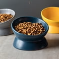 thumbnail image 4 of Cuencos de cerámica para gatos,Tazón de comida para gatos elevado inclinado,Platos de alimentación para mascotas de porcelana,Protege la columna vertebral de la mascota, 4 of 5