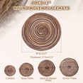 thumbnail image 2 of Uxcell 4 Pcs Round Woven Placemats, 7 Inch Braided Washable Placemat Heat Resistant Decorative Place Mat for Kitchen Dining Table Countertop, Gradient Brown, 2 of 7