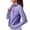 Purple, variant on Full Zip Hooded Compression Jacket for Women High Neck Long Sleeve Slim Athletic Workout Yoga Active Top