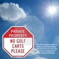 thumbnail image 4 of Private Property No Golf Carts Please (2 Pack) 4 inch X 4 inch Octagon Vinyl Label Decal Sticker Weather Resistant, UV Protected for Workplace, Private Property, and Construction Site,, 4 of 5