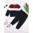 thumbnail image 4 of 2T Baby Boys Clothes 3T Boys 2PCS Outfits Set Toddler Boys Long Sleeve Top Pants Set Blue, 4 of 8