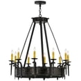 thumbnail image 2 of Meyda Tiffany 112388 Costello 10 Light 35" Wide Taper Candle Style Chandelier - Wrought, 2 of 5