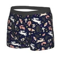 thumbnail image 5 of Goofa Retro Rabbit Flower Printed Men's Boxer Briefs Underwear, Moisture-Wicking Underwear, Trunk,Soft and Breathable Cotton Underwear-Large, 5 of 9