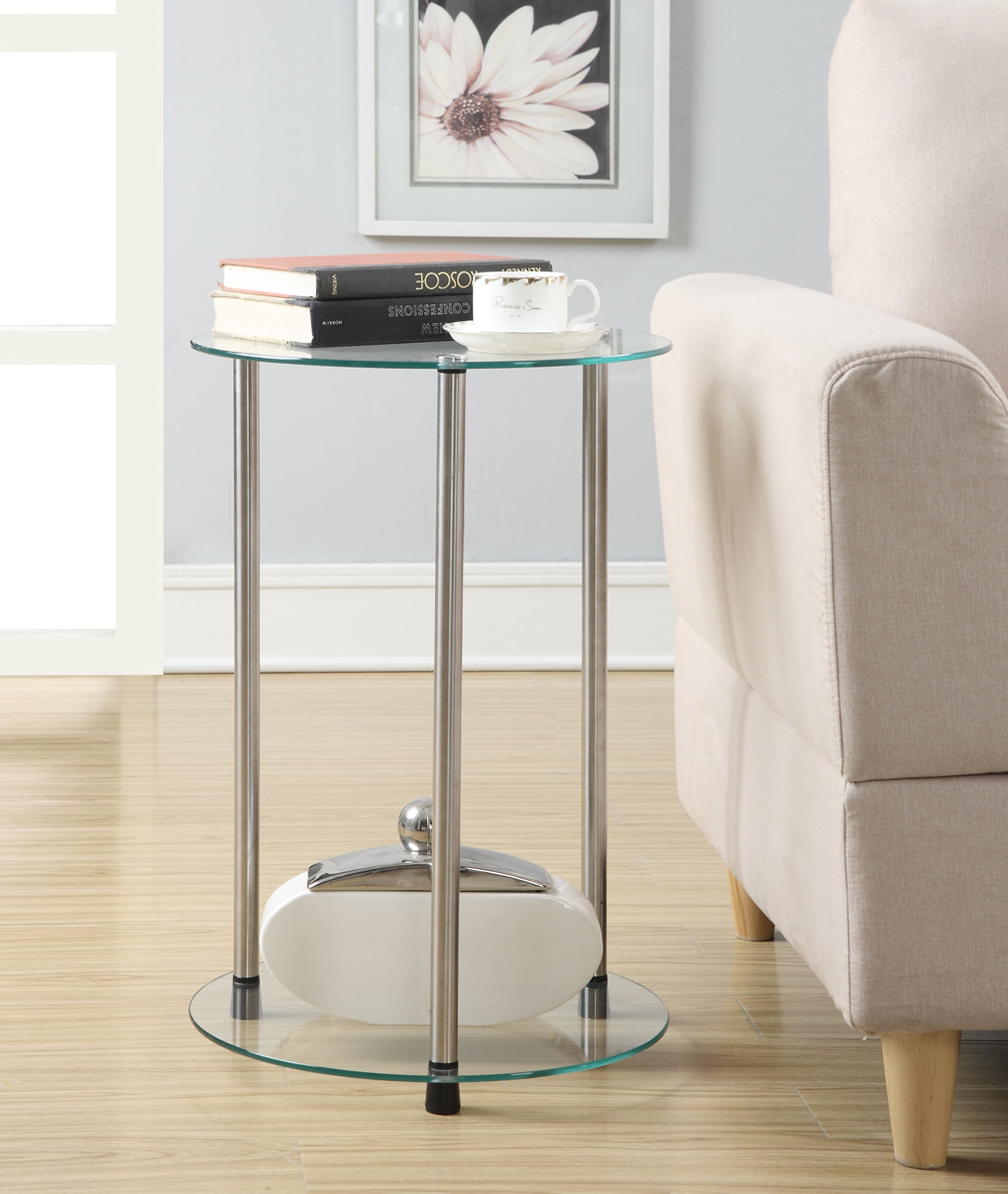 Details about   Simple Round Coffee Tea Table End Table Living Room for Magazines Books&Plants 