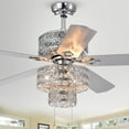 thumbnail image 2 of Warehouse of Tiffany CFL-8354CH Chow 52 in. 6-Light Indoor Chrome Finish Hand Pull Chain Ceiling Fan with Light Kit, 2 of 5
