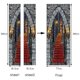 thumbnail image 2 of 3D Halloween Castle Stair Door Stickers, 30 x 79 inch Castle Stairs Realistic Door Wallpaper Sticker for Halloween Decoration, Party Home Removable Wa, 2 of 5