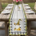 thumbnail image 5 of Honey Gnomes Cotton Linen Table Runner for Dining Kitchen, Spring Botanical Lemons Leaves Wooden Grain Wedding Outdoor Party Tablerunners, Dresser Scarf Coffee Tablecloth Runners 13x70 Inches, 5 of 8