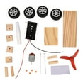 thumbnail image 1 of Coche educativo de bricolaje, viento eléctrico de madera DIY Coche de viento DIY Coche de energía eólica DIY Características mejoradas, 1 of 8