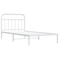 thumbnail image 3 of vidaXL Metal Bed Frame with Headboard White 100x200 cm, 3 of 5