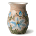 thumbnail image 2 of EFISPSS 8 Inch Blue and White Plumeria Ceramic Vase, Traditional Jingdezhen Hand Painted Flower Vase for Home Decor, 2 of 6