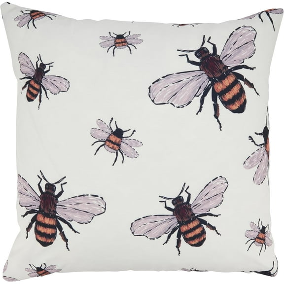 Adorable Bumble Bee Outdoor Pillow with Poly Fill