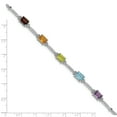 thumbnail image 3 of Bracelet Tennis en Argent Sterling 925 Multi Pierres Précieuses, 3 of 7
