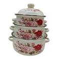 thumbnail image 4 of jifeng 3 Pcs Marmites en Émail avec Couvercle pour Cuisine Restaurant Style Maison, 4 of 9