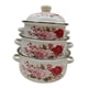 thumbnail image 4 of 3 ollas esmaltadas con tapa, antiadherentes, para el hogar y el restaurante. Estilo A, 4 of 9