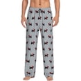 thumbnail image 5 of Mens Pajama Pants, Polka Dot Christmas Dog Soft Sleep & Lounge Pants for Men, Cuteness Casual PJ Bottoms Pants with Pockets, 5 of 7