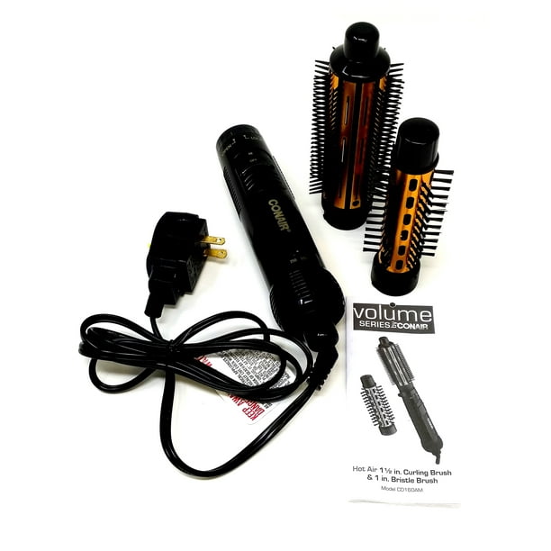 Conair Supreme 2in1 Hot Air Styling Brush, Black and Gold Walmart