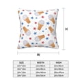 thumbnail image 2 of Throw Pillow Covers, Red Blue Stars Ice Cream Print Soft Square Pillow Cases with Invisible Zipper for Couch Bed Sofa, Farmhouse Fall Home Decor 18"x18", 2 of 7