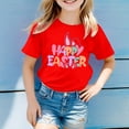 thumbnail image 2 of Gunia Easter Shirts For Kids Boys Girls Short Sleeve Cute Bunny Graphic Print Crew Neck Breathable Soft Casual Tee Tops Tshirts Happy Easter Shirt 2-12 Years, 2 of 5