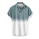 thumbnail image 5 of Mens Casual Manga Corta Botón Abajo Camisas Turndown Cuello Blusa de Impresión, Poliéster Ligero Top de la Moda para el Verano Al Aire Libre Y el Uso Diario, 5 of 6