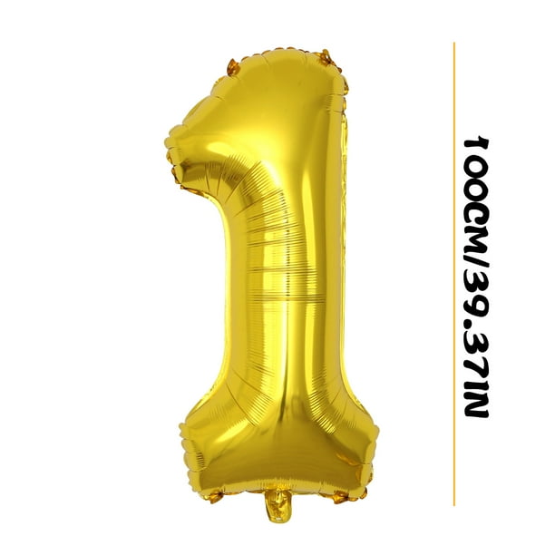 Ballon chiffre 4 ans Baby Shower - Ballons à l'hélium en feuille d'or -  100cm 