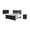Black, variant on Taran Designs Monte 3-piece Floral Carved Solid Wood Bedroom Set in Black