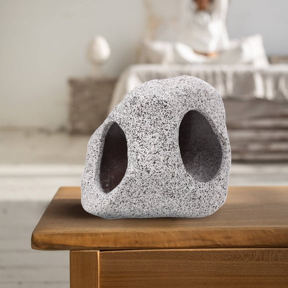 TABLZONE Lifelike Fish Cave Light Grey Aquarium Decoration Compact and Stable Fish Hideout