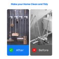 thumbnail image 3 of 4-Pack Broom Holder Wall Mount |Self Adhesive, Stainless Steel, Super Anti-Slip| Space-Saving, Silver, 3 of 8