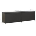 thumbnail image 4 of vidaXL Garden Storage Box Poly Rattan 200x50x60 cm Black, 4 of 5