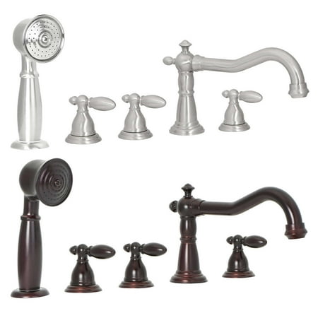 - FREUER Bellissimo Collection: Handshower Roman Tub Faucet - Multiple Finishes Available