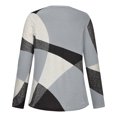 thumbnail image 5 of GigrtiJin Fall Blouse for Women Color Block Long Sleeve Pullover Tops Lightweight Flannel Crew Neck Plus Size Shirts, 5 of 5