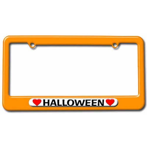 Killer Chu-CKY Doll Horror Halloween Auto Car Tag Frame for Women Men License Plate Frame Holder Funny Printed 