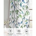 thumbnail image 6 of Blue Green Eucalyptus Sheer Curtains 54 Inch Length 2 Panels Set for Living Room/Bedroom, Spring Botanical Leaves Weeping Kitchen Curtains Grommet Semi-Sheer Curtains Window Treatments 42"x54"x2, 6 of 7