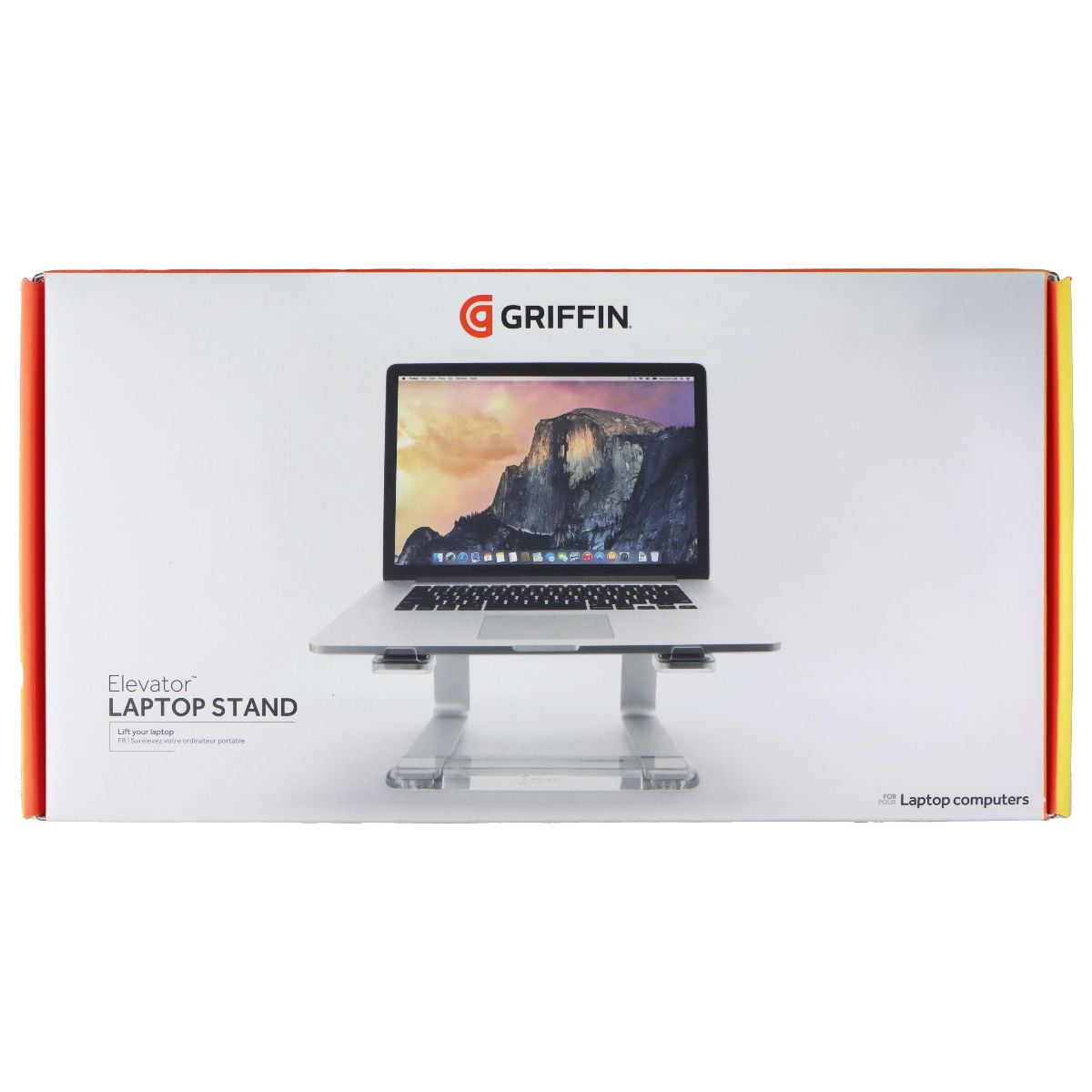 Griffin Elevator Laptop Stand, Ergonomic Computer Riser & Laptop Mount Made of Sturdy Brushed Aluminum