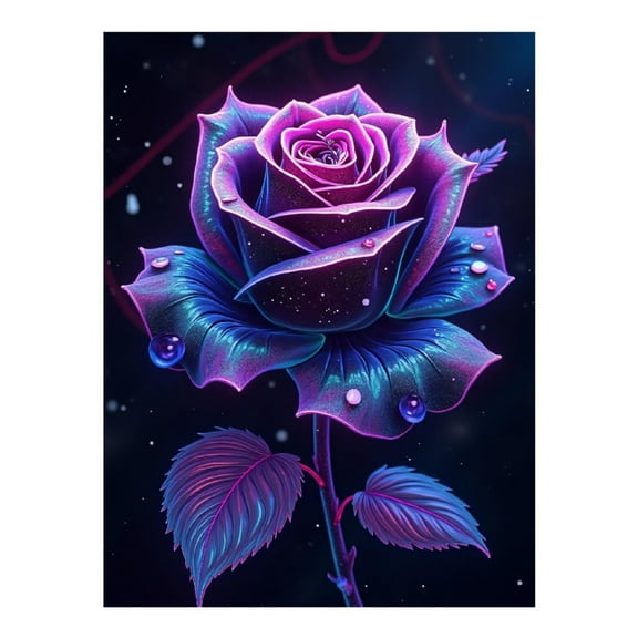 Diamond Art Kit for Adults, Classy Rose Print No.400 Diamond Painting for Adults Beginners, 5D DIY Diamond Art Painting Kits, Colorful Diamond Painting Craft for Home Decor 12x16