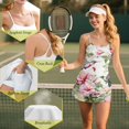 thumbnail image 7 of KEIAHUAN Hummingbird Floral Golf Dresses for Women 2 Piece Set Breathable Spaghetti Strap Tennis Dress with Shorts Cross Backless Athletic Dresses with Pocket Summer Outfits XS, 7 of 7