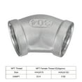 thumbnail image 4 of Unique Bargains 3/4 NPT Female Thread 45 Degree Elbow Pipe Fitting 304 Stainless Steel, 4 of 5