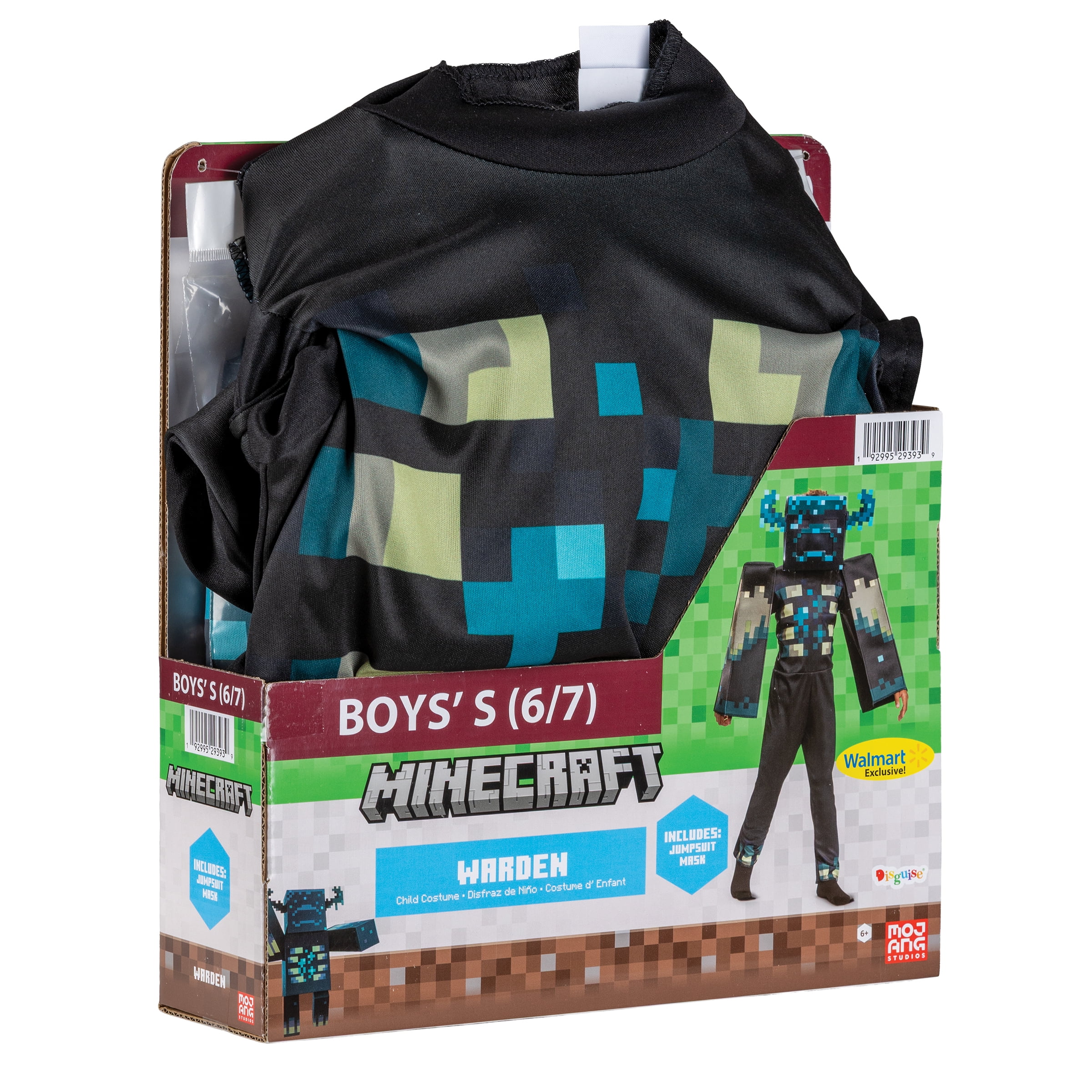 Minecraft Warden Halloween Costume for Children, Boys Size S (6/7), by Disguise