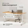 thumbnail image 2 of pamo Cable Management Under Desk for Easy mounting Under-Table I Set of 2 - with 10X Cable Ties I Desk Organizer for Office/Home Office Table Thoughtful Cable Tray Holder, 2 of 7