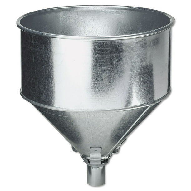 Plews Funnels, Tractor LockOn with Screen, 8 qt, Galvanized Steel