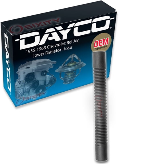 Dayco Lower Radiator Coolant Hose compatible with Chevrolet Bel Air 4.3L 4.6L 5.0L 5.3L 5.4L 6.5L 6.7L 7.0L V8 1955-1968
