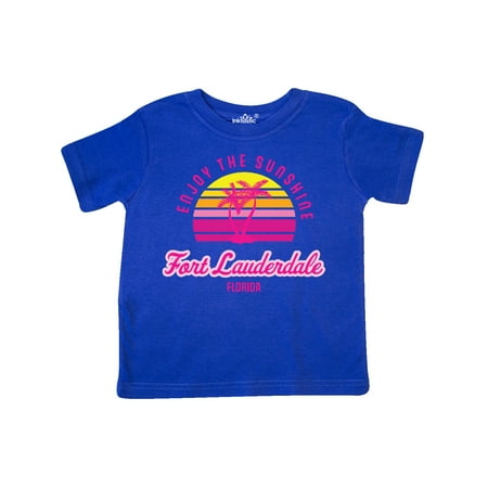 

Inktastic Summer Enjoy the Sunshine Fort Lauderdale Florida in Pink Gift Toddler Boy or Toddler Girl T-Shirt